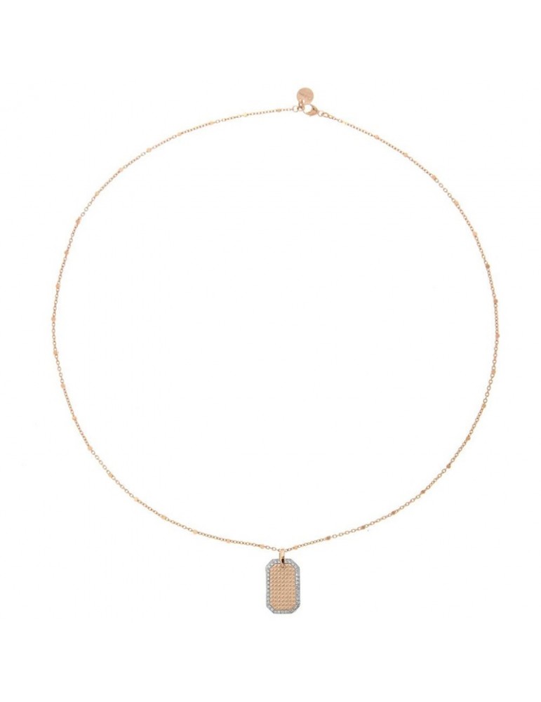 Rue Des Mille Choker - Madly Chain with Rose Gold Studs Medal - 0
