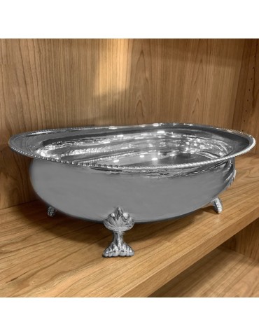 Centerpiece - in 800 Silver with Decorated Feet 37x29 cm - 0 2