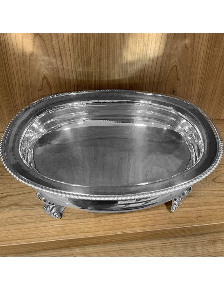 Centerpiece - in 800 Silver with Decorated Feet 37x29 cm - 0