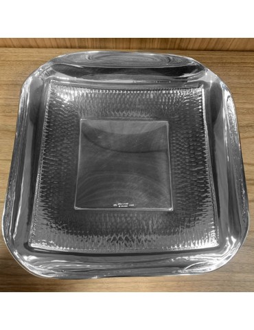 Vassoio - in Argento 800 Quadrato 21x21 cm - Vintage - Casa 2