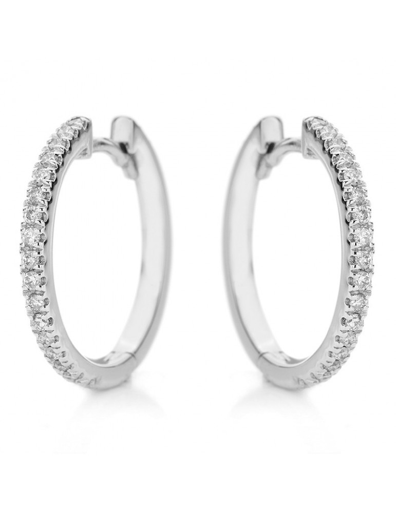 Buonocore Earrings - White Gold Headband with White Diamonds - 0