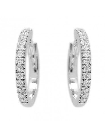 Orecchini Buonocore - Cerchietto - Oro Bianco - Diamanti - 227O01DW
