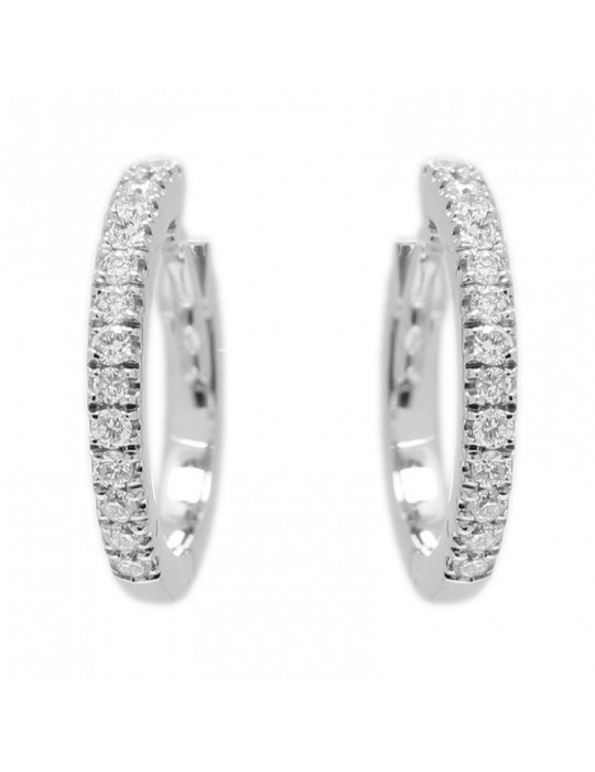Orecchini Buonocore - Cerchietto - Oro Bianco - Diamanti - 227O01DW