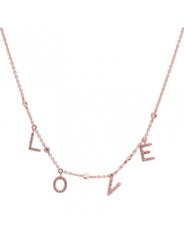 Collana Buonocore Donna - Love - Oro Rosa - Diamanti - 152C16DP