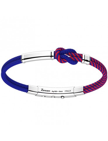 Bracciale Zancan Uomo - Regata Kevlar Blu - Rosso con Nodo - EXB917
