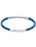 Zancan Bracelet for Men - Blue and Blue Kevlar Regatta with Silver Plate - 0