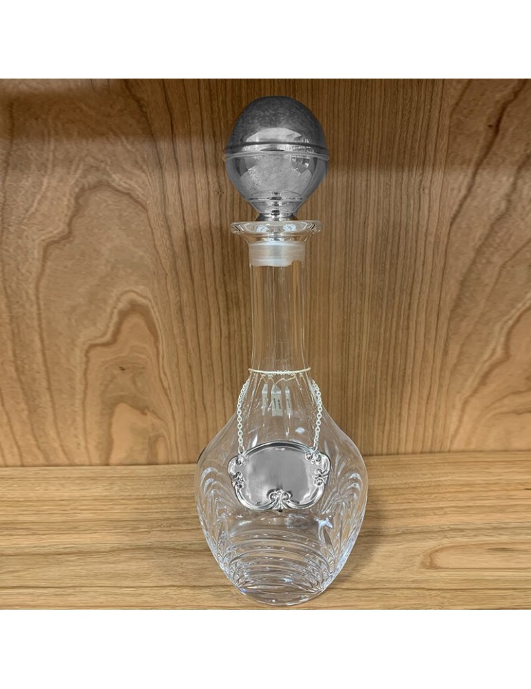 Set Bottiglia e 6 Bicchieri - in Argento 800 per Liquore 27 cm