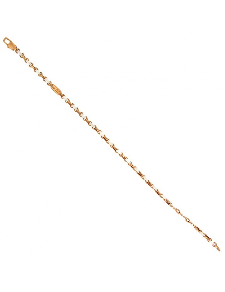 Zancan Bracelet for Men - in Alternating 18K Rose Gold - 0