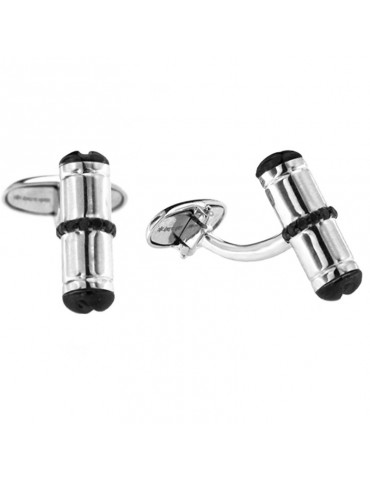 DAVITE & DELUCCHI MAN CUFFLINKS WITH BLACK DIAMONDS - 0