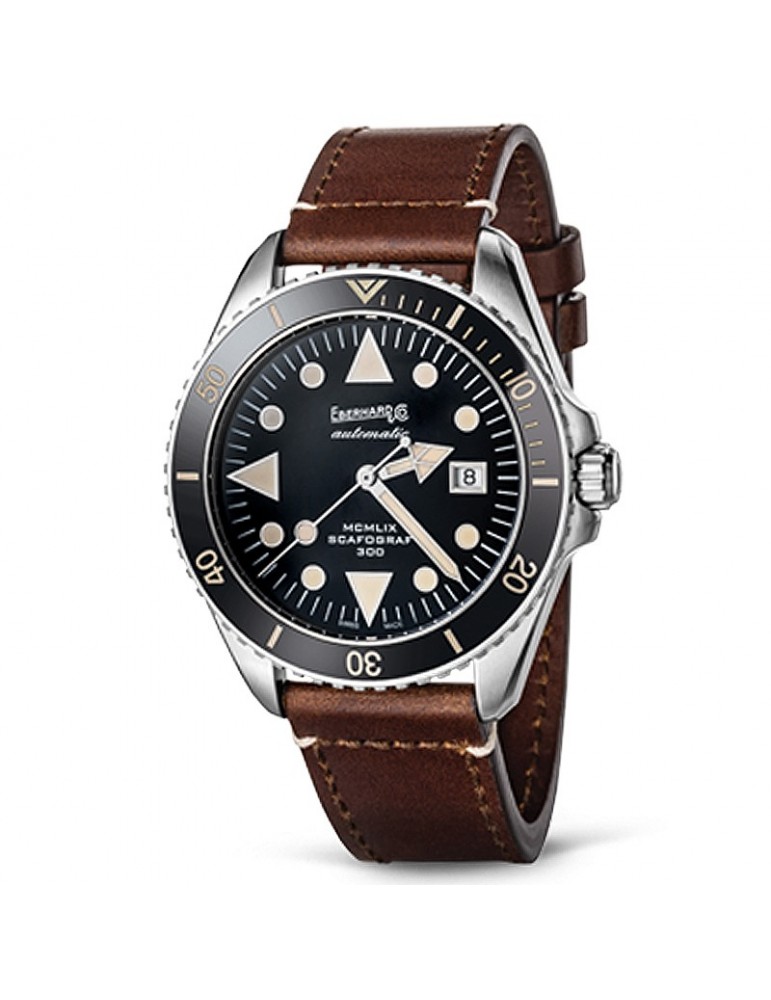 Eberhard Men's Watch - Scafograf 300 MCMLIX Automatic 43 mm Black - 0