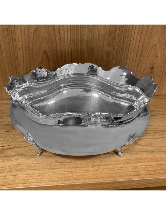 Centrotavola - in Argento 800 con Piedini 29x22 cm - Vintage