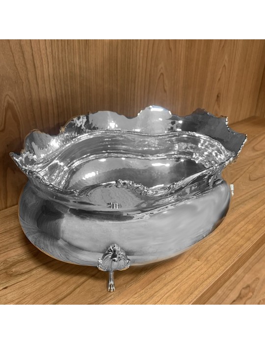 Centrotavola - in Argento 800 con Piedini 29x22 cm - Vintage