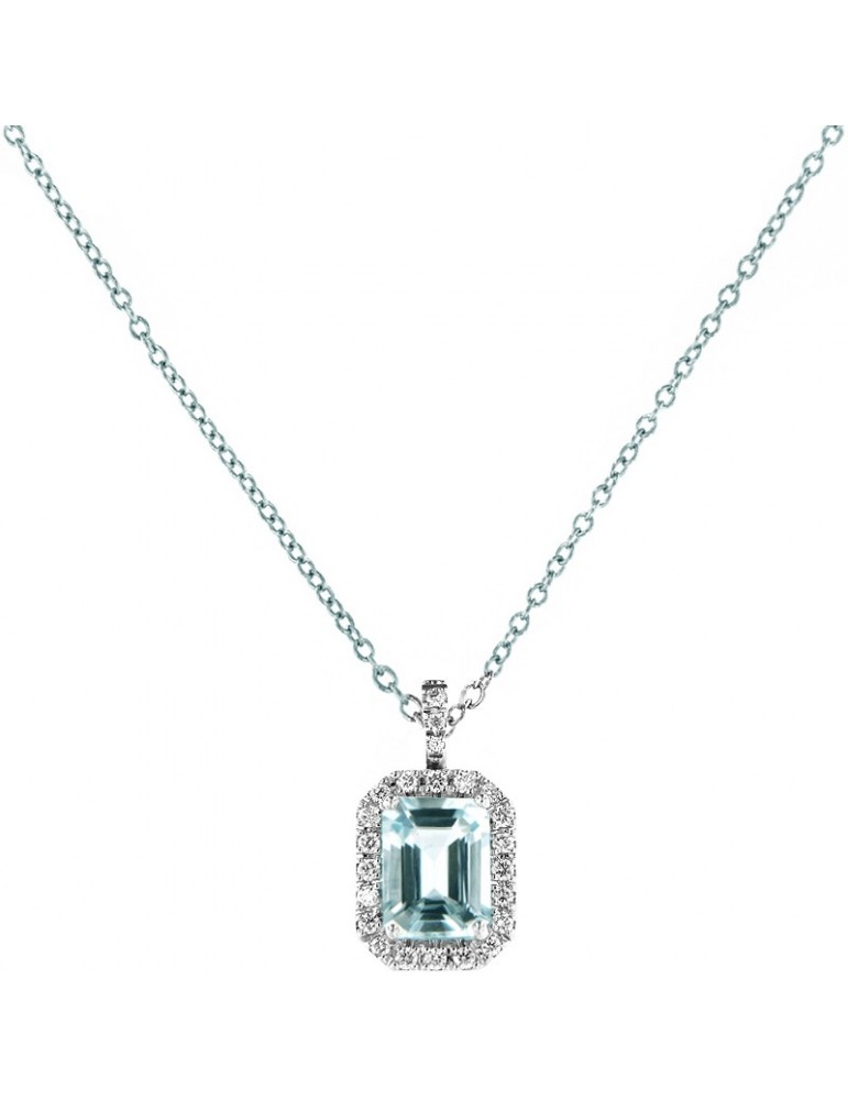 Collana Davite & Delucchi - in Oro - Diamanti - Acquamarina -CLNM00256