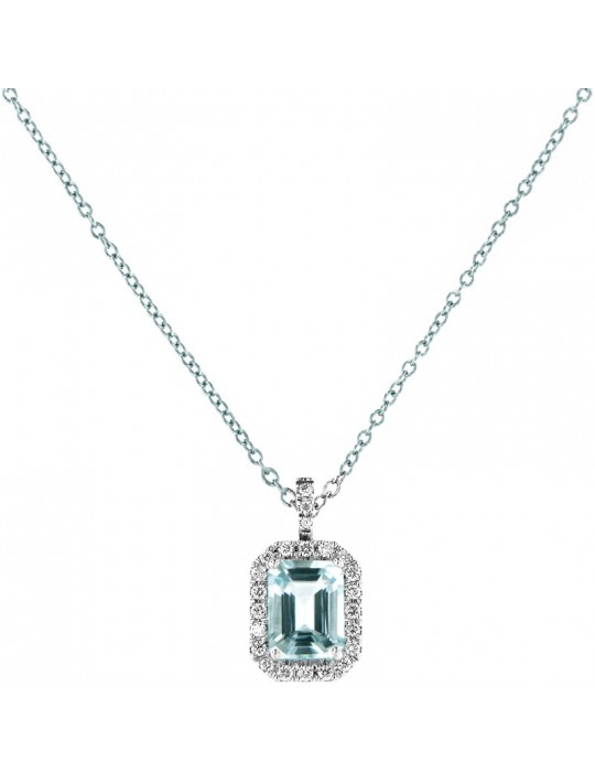 Collana Davite & Delucchi - in Oro - Diamanti - Acquamarina -CLNM00256