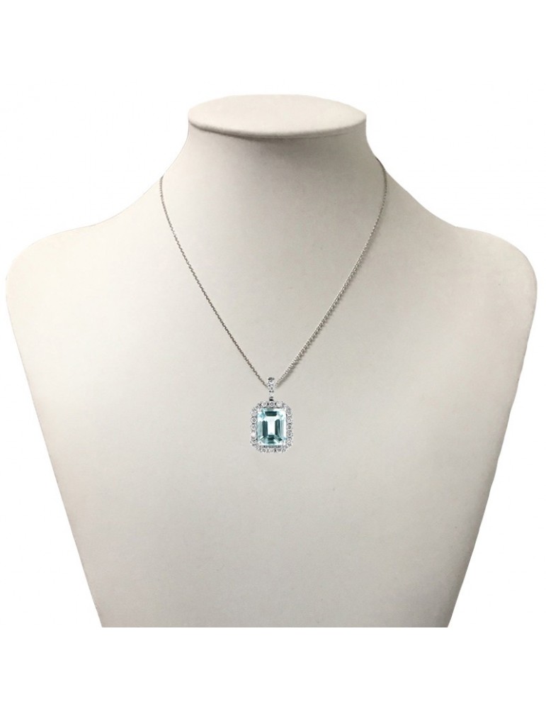 Collana Davite & Delucchi - in Oro - Diamanti - Acquamarina -CLNM00256