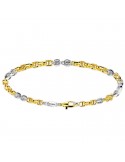 Zancan Bracelet for Men - Insignia Gold in Yellow Gold and White Gold with Diamonds - 0