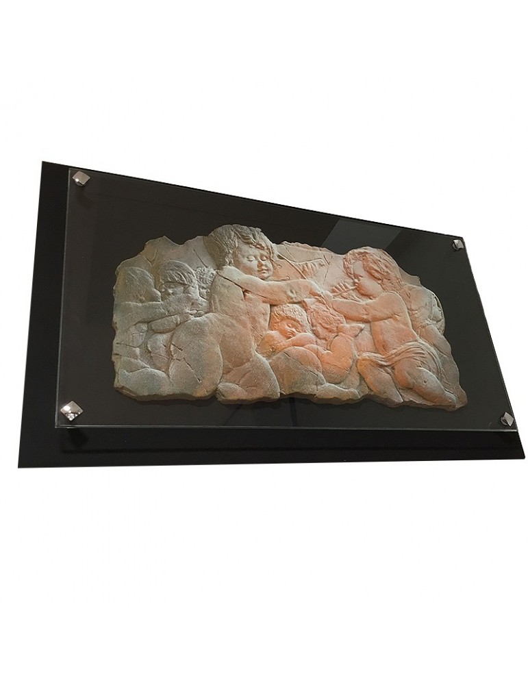Quadro Petra Amorini - Bassorilievo in Ardesia e Alabastro 31x52 cm
