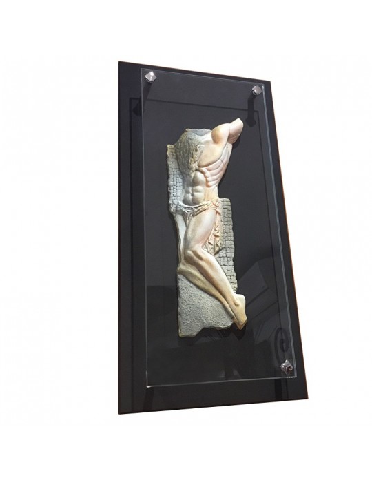 Petra Jesus picture - Slate and Alabaster bas-relief 23x45 cm - 0