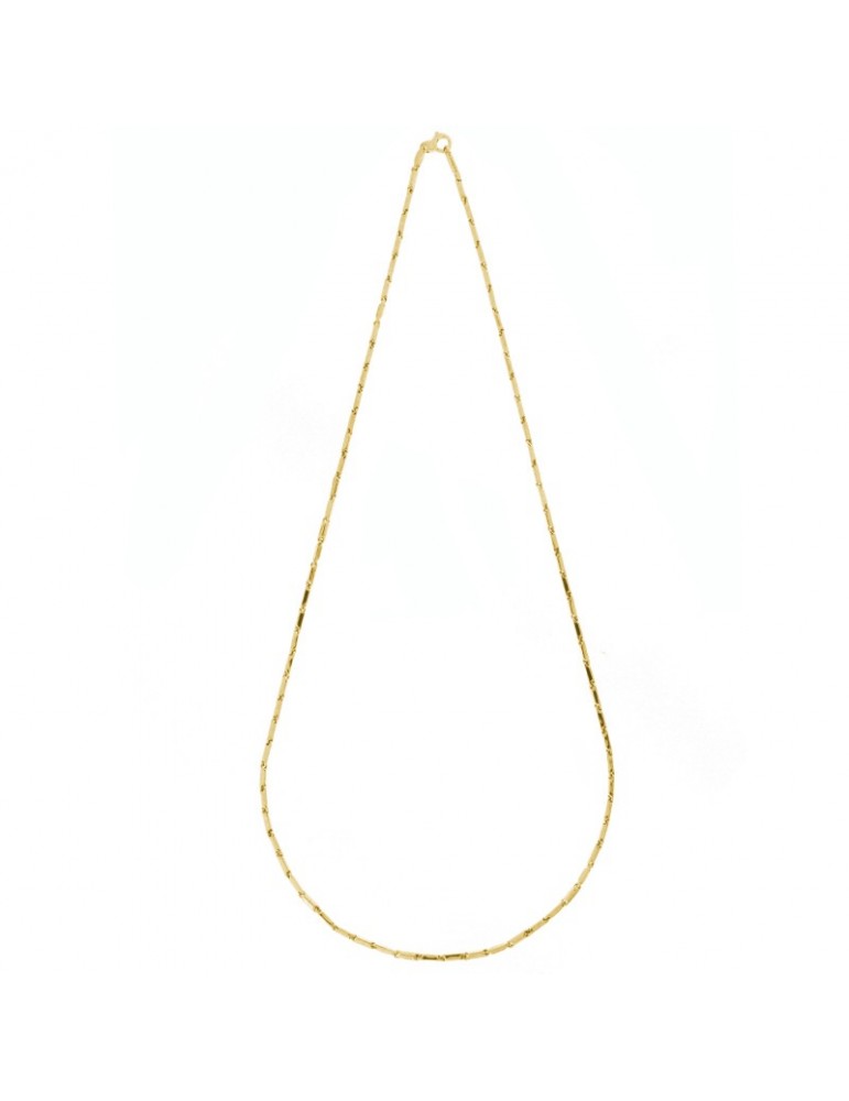 Chimento Man's Necklace - Tradition Gold Bamboo Classic in 18K Yellow Gold 50 cm - 0