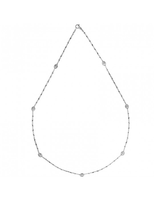 Collana Chimento - Bamboo Diamond - Oro Bianco - 42 cm - 1G00426BB5420