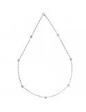 Chimento Woman's Necklace - Bamboo Diamond in 18K White Gold 42 cm - 0