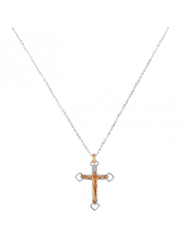 Zancan Necklace for Men - Simbolika Crosses in White Gold with Crucifix Pendant - 0