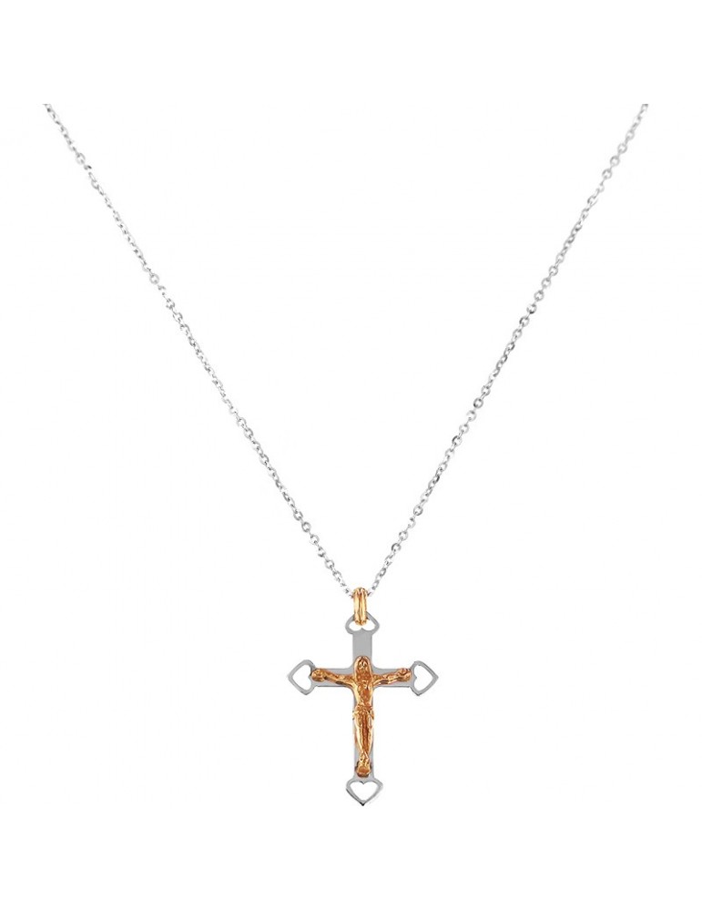 Zancan Necklace for Men - Simbolika Crosses in White Gold with Crucifix Pendant - 0