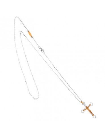 Zancan Necklace for Men - Simbolika Crosses in White Gold with Crucifix Pendant - 0 2