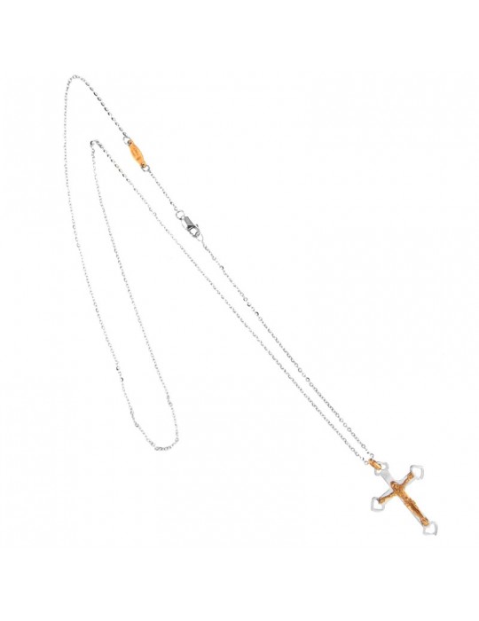 Zancan Necklace for Men - Simbolika Crosses in White Gold with Crucifix Pendant - 0