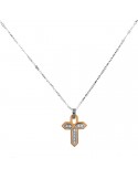 Zancan Necklace for Men - White Gold Insignia with Cross Pendant and Diamonds - 0
