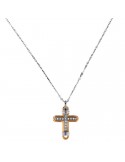 Collana Zancan - Insignia in Oro Bicolore - Pendente Croce - EC333BR