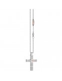 Collana Zancan - Insignia - Oro Bianco - Croce - Diamanti - EC607BR